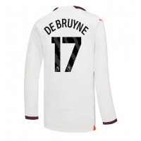 Manchester City Kevin De Bruyne #17 Vonkajší futbalový dres 2023-24 Dlhy Rukáv